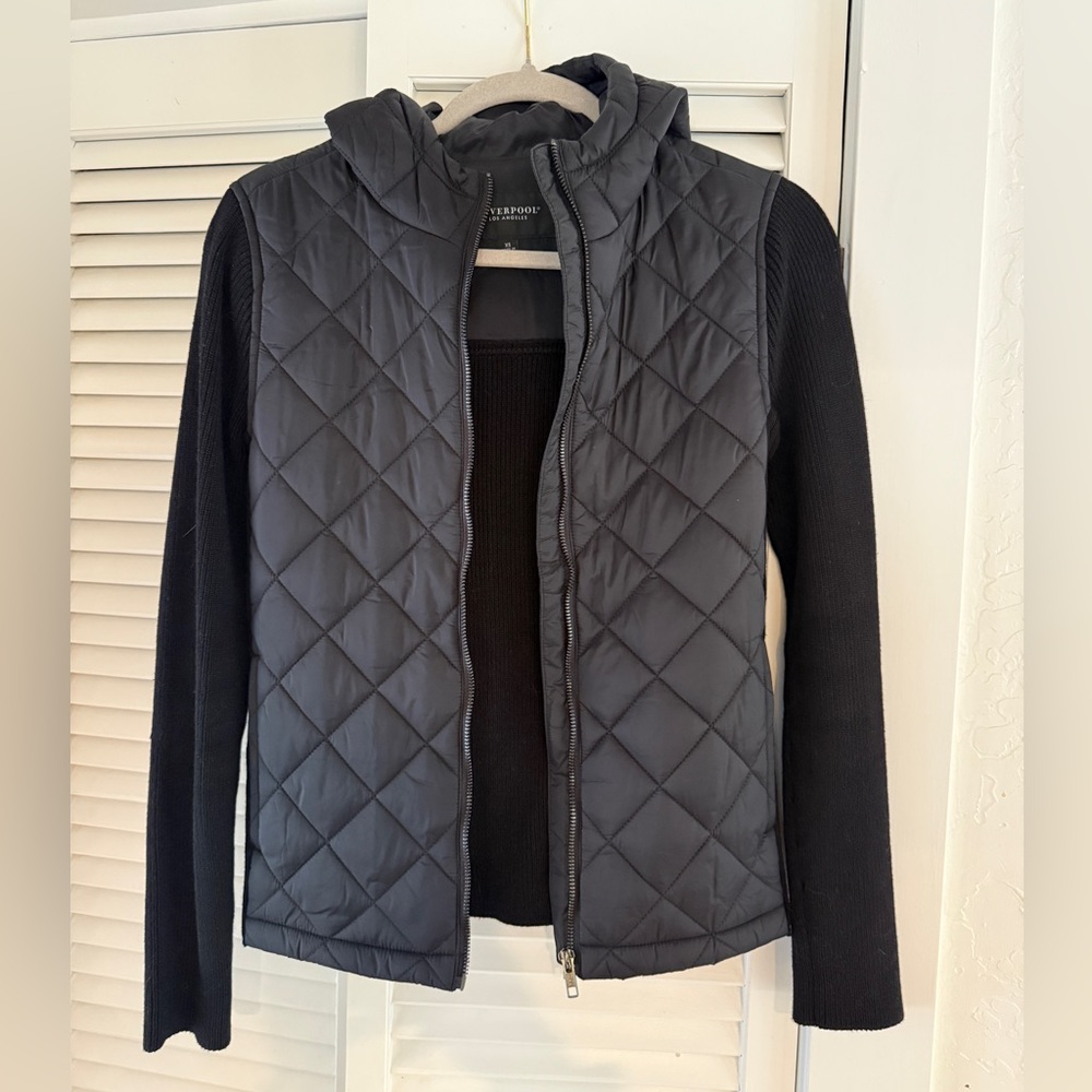 Liverpool Black Quilted Sweater Vest XS